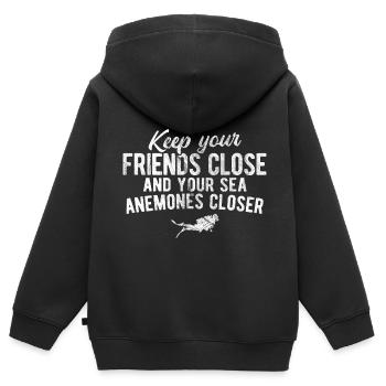 Apnoetaucher Freitaucher Taucher - Kinder Premium Organic Zip Hoodie - Schwarz - Hinten - AI Model Kid Male (0cm)
