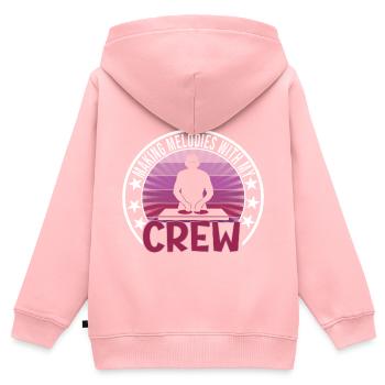Festival - Kinder Premium Organic Zip Hoodie - Rosa - Hinten - AI Model Kid Female (0cm)