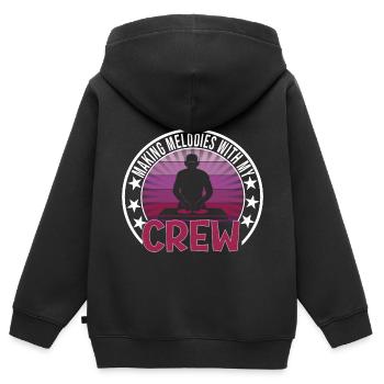 Festival - Kinder Premium Organic Zip Hoodie - Schwarz - Hinten - AI Model Kid Male (0cm)