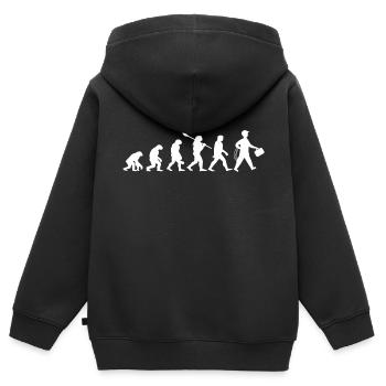 Handwerker der einzig echte - DIY !! - Kinder Premium Organic Zip Hoodie - Schwarz - Hinten - AI Model Kid Male (0cm)