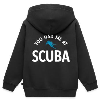 Apnoetaucher Freitaucher Taucher - Kinder Premium Organic Zip Hoodie - Schwarz - Hinten - AI Model Kid Male (0cm)
