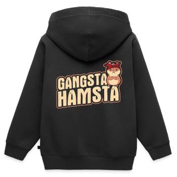Nagetier Hamster - Kinder Premium Organic Zip Hoodie - Schwarz - Hinten - AI Model Kid Male (0cm)