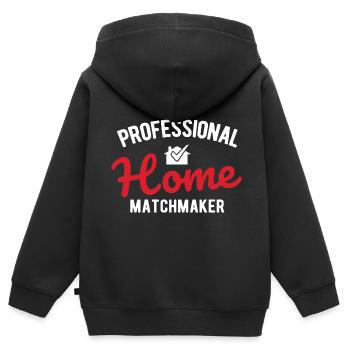 Immobilien-Händler Für Immobilien-Makler - Kinder Premium Organic Zip Hoodie - Schwarz - Hinten - AI Model Kid Male (0cm)