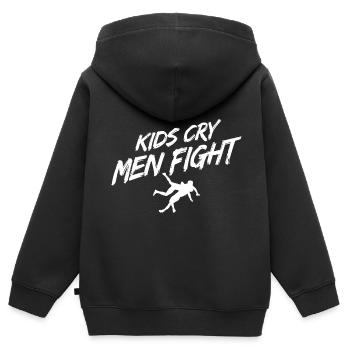 Grappling Martial Arts Wrestling - Kinder Premium Organic Zip Hoodie - Schwarz - Hinten - AI Model Kid Male (0cm)