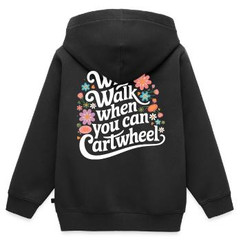 Turnen Turner Gymnastik - Kinder Premium Organic Zip Hoodie - Schwarz - Hinten - AI Model Kid Male (0cm)