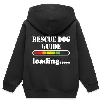 Rettungshund - Kinder Premium Organic Zip Hoodie - Schwarz - Hinten - AI Model Kid Male (0cm)