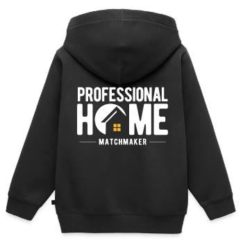 Immobilien-Händler Für Immobilien-Makler - Kinder Premium Organic Zip Hoodie - Schwarz - Hinten - AI Model Kid Male (0cm)