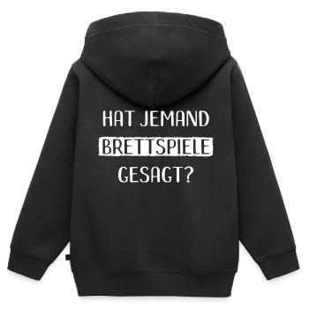 Brettspiele Brettspiel Spieleabend - Kinder Premium Organic Zip Hoodie - Schwarz - Hinten - AI Model Kid Male (0cm)