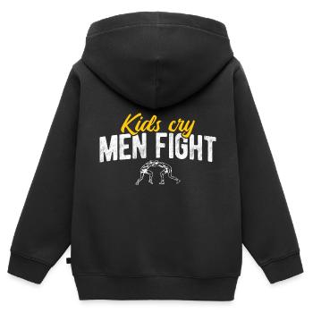 Grappling Martial Arts Wrestling - Kinder Premium Organic Zip Hoodie - Schwarz - Hinten - AI Model Kid Male (0cm)