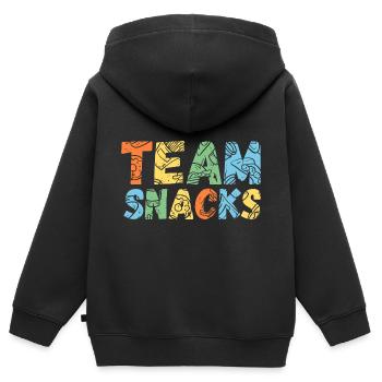 Team Snacks - Kids Premium Organic Zip-up Hoodie - black - Back - AI Model Kid Male (0cm)