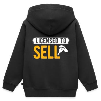 Immobilien-Händler Für Immobilien-Makler - Kinder Premium Organic Zip Hoodie - Schwarz - Hinten - AI Model Kid Male (0cm)