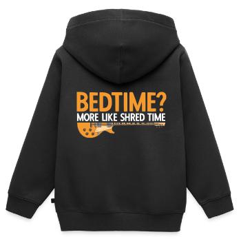 Akustik Spruch Für E-Gitarre Konzert Gitarre - Kinder Premium Organic Zip Hoodie - Schwarz - Hinten - AI Model Kid Male (0cm)