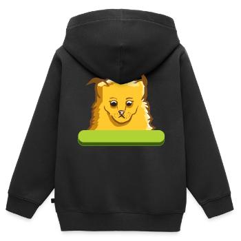Luchs Katze Großkatze Wild Cat Wildkatze Geschenk - Kinder Premium Organic Zip Hoodie - Schwarz - Hinten - AI Model Kid Male (0cm)