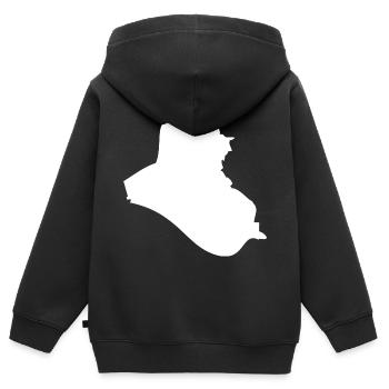 Irak Landkarte Flagge - Kinder Premium Organic Zip Hoodie - Schwarz - Hinten - AI Model Kid Male (0cm)