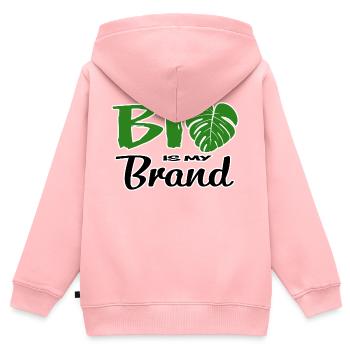 Bio is my Brand - Kids Premium Organic Zip-up Hoodie - rose - Back - AI Model Kid Female (0cm)