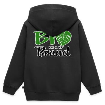 Bio est ma marque - Sweat Premium à capuche zippé enfant bio - noir - Dos - AI Model Kid Male (0cm)