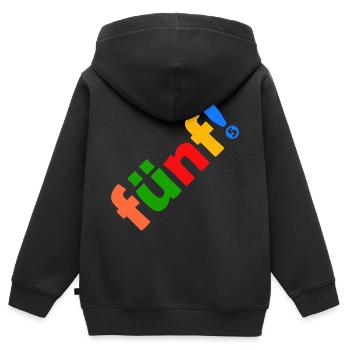 FÜNF 5 JAHRE 5. GEBURTSTAG - Kinder Premium Organic Zip Hoodie - Schwarz - Hinten - AI Model Kid Male (0cm)