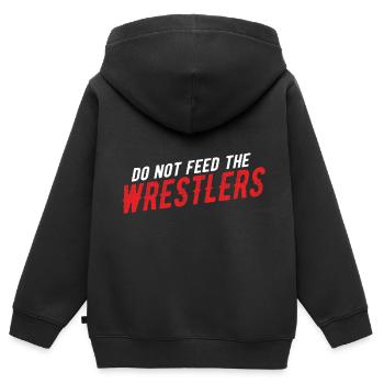 Grappling Martial Arts Wrestling - Kinder Premium Organic Zip Hoodie - Schwarz - Hinten - AI Model Kid Male (0cm)