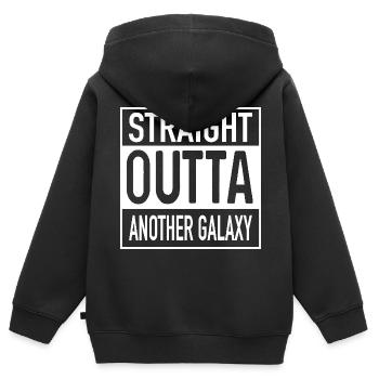 Straight OUTTA Another Galaxy - Kinder Premium Organic Zip Hoodie - Schwarz - Hinten - AI Model Kid Male (0cm)