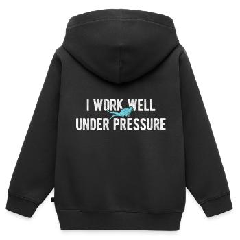 Apnoetaucher Freitaucher Taucher - Kinder Premium Organic Zip Hoodie - Schwarz - Hinten - AI Model Kid Male (0cm)