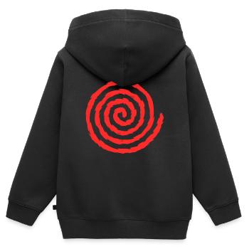 Spiral symbol growth and expansion - Kids Premium Organic Zip-up Hoodie - black - Back - AI Model Kid Male (0cm)