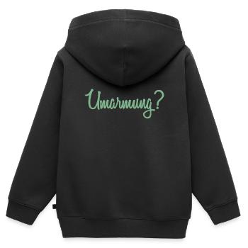 Umarmung? - Kinder Premium Organic Zip Hoodie - Schwarz - Hinten - AI Model Kid Male (0cm)