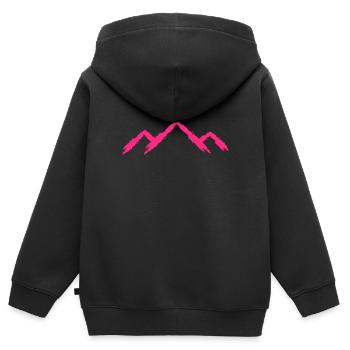 Berg Bergsteigen Rosa Berglauf - Kinder Premium Organic Zip Hoodie - Schwarz - Hinten - AI Model Kid Male (0cm)