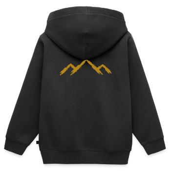 Mountain mountaineering - Kids Premium Organic Zip-up Hoodie - black - Back - AI Model Kid Male (0cm)
