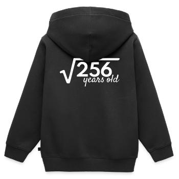 16 jahre alt Wurzel Mathe - Kinder Premium Organic Zip Hoodie - Schwarz - Hinten - AI Model Kid Male (0cm)