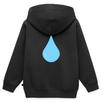 Regentropfen Symbol Regen Tropfen - Kinder Premium Organic Zip Hoodie - Schwarz - Hinten - AI Model Kid Male (0cm)