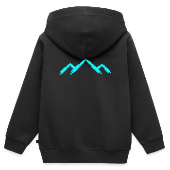 Mountain mountaineering - Kids Premium Organic Zip-up Hoodie - black - Back - AI Model Kid Male (0cm)