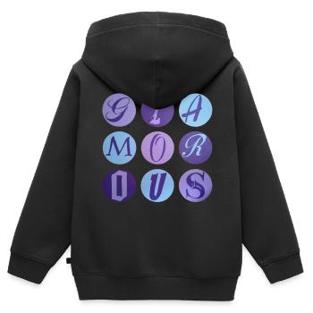 Glamorous dots - Kinder Premium Organic Zip Hoodie - Schwarz - Hinten - AI Model Kid Male (0cm)