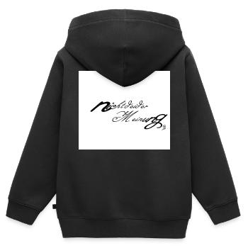 Nicht deiner Meinung - Kinder Premium Organic Zip Hoodie - Schwarz - Hinten - AI Model Kid Male (0cm)