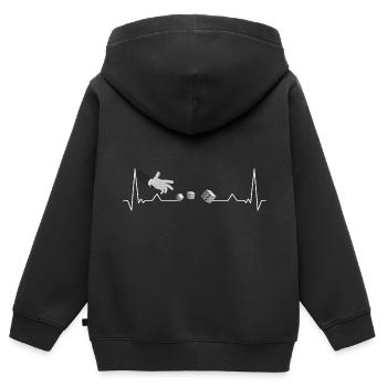 Glücksspiel Herzschlag Würfeln Kasino Casino - Kinder Premium Organic Zip Hoodie - Schwarz - Hinten - AI Model Kid Male (0cm)