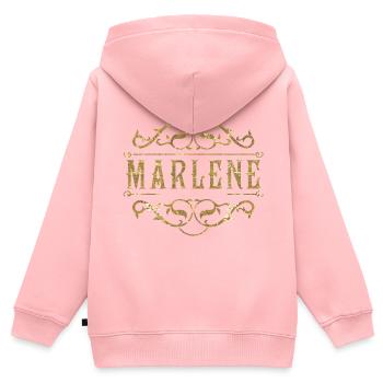 Marlene gold - Kids Premium Organic Zip-up Hoodie - rose - Back - AI Model Kid Female (0cm)