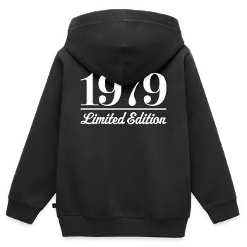 1979 Limited Edition - Kinder Premium Organic Zip Hoodie - Schwarz - Hinten - AI Model Kid Male (0cm)