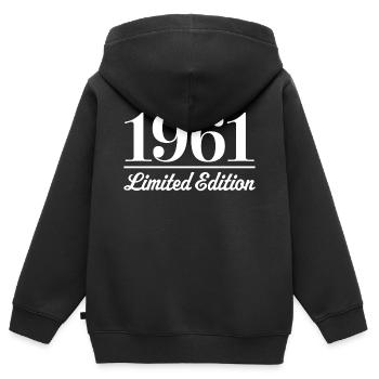 1961 Limited Edition - Kinder Premium Organic Zip Hoodie - Schwarz - Hinten - AI Model Kid Male (0cm)