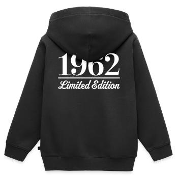 1962 Limitierte Edition - Kinder Premium Organic Zip Hoodie - Schwarz - Hinten - AI Model Kid Male (0cm)