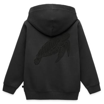 Schildkröte - Kinder Premium Organic Zip Hoodie - Schwarz - Hinten - AI Model Kid Male (0cm)