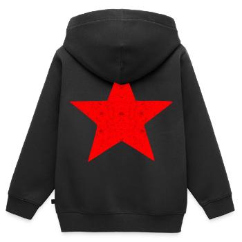 Stern der Sozialismus Revolution - Kinder Premium Organic Zip Hoodie - Schwarz - Hinten - AI Model Kid Male (0cm)