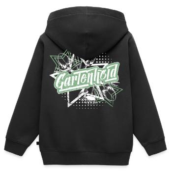 Garden hero! Gardener's shirt - Kids Premium Organic Zip-up Hoodie - black - Back - AI Model Kid Male (0cm)