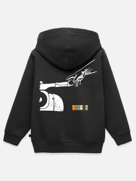 Schwalbefahrer - Simson Schwalbe DDR - Kinder Premium Organic Zip Hoodie - Schwarz