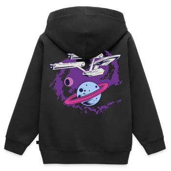 Star Trek The Original Series Enterprise Planet - Kinder Premium Organic Zip Hoodie - Schwarz - Hinten - AI Model Kid Male (0cm)
