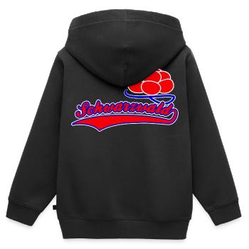 Schwarzwald Bollenhut Schwarzwälder - Kinder Premium Organic Zip Hoodie - Schwarz - Hinten - AI Model Kid Male (0cm)