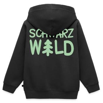 Schwarzwald Tanne Nadelbaum Schwarzwälder - Kinder Premium Organic Zip Hoodie - Schwarz - Hinten - AI Model Kid Male (0cm)
