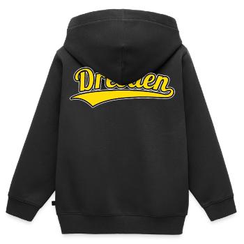 Dresden Deutschland Heimatstadt - Kinder Premium Organic Zip Hoodie - Schwarz - Hinten - AI Model Kid Male (0cm)