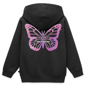 HSP - Personne très sensible - Sweat Premium à capuche zippé enfant bio - noir - Dos - AI Model Kid Male (0cm)