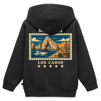 Mexiko Los Cabos Vintage Reisemarke - Kinder Premium Organic Zip Hoodie - Schwarz - Hinten - AI Model Kid Male (0cm)