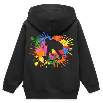 Scooter - Kids Premium Organic Zip-up Hoodie - black - Back - AI Model Kid Male (0cm)