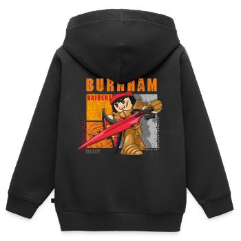 Playmobil Novelmore Charakter Brody - Kinder Premium Organic Zip Hoodie - Schwarz - Hinten - AI Model Kid Male (0cm)